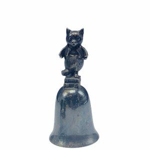 Beatrix Potter silver plated bell Peter Rabbit cat